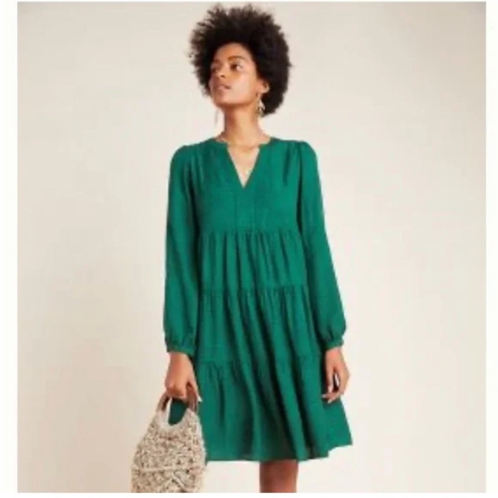 Maeve Amber Tiered Tunic Dress, M